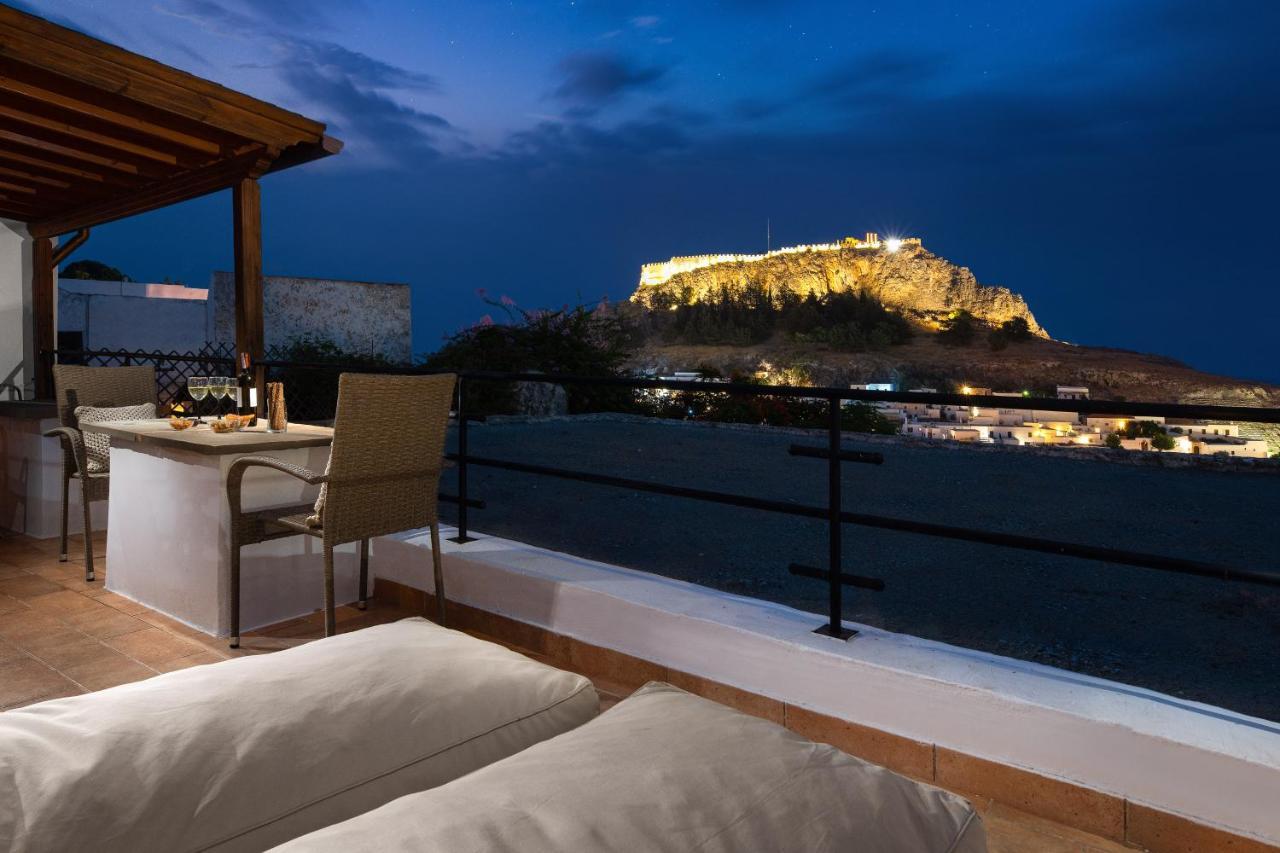 Villa Valasia Lindos With Acropolis View Exterior photo